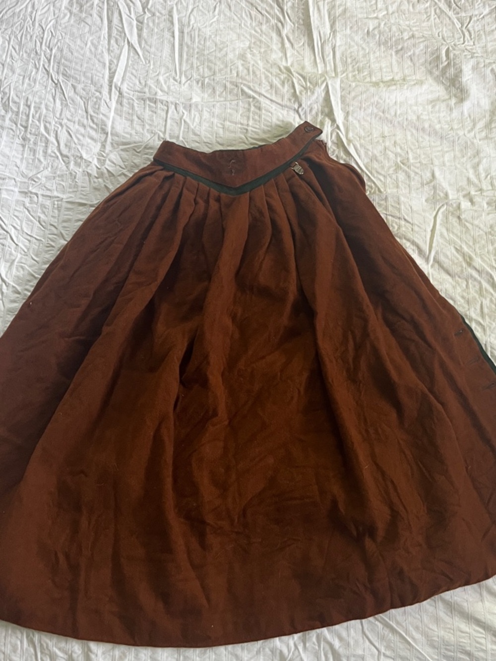 Women's Full Circle Skirt in Rich Brown